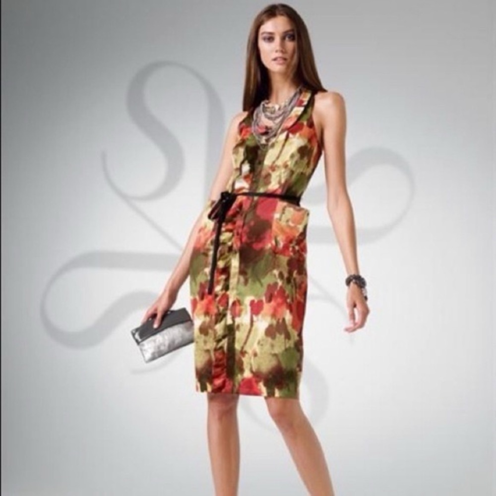 Floral Sleeveless Dress with Belt